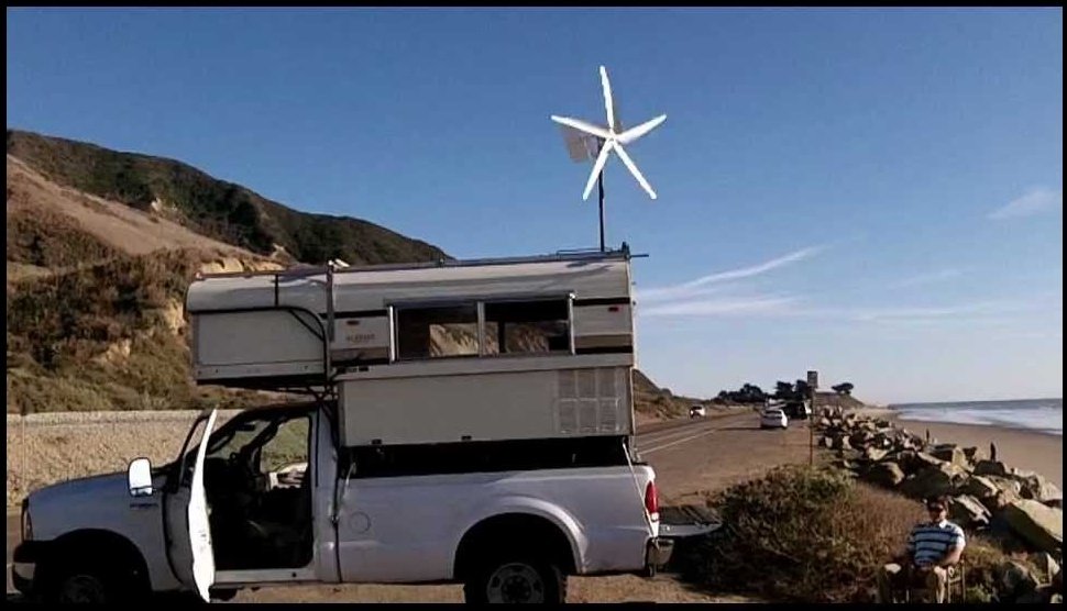 pick up camperizzato energia eolica generatore