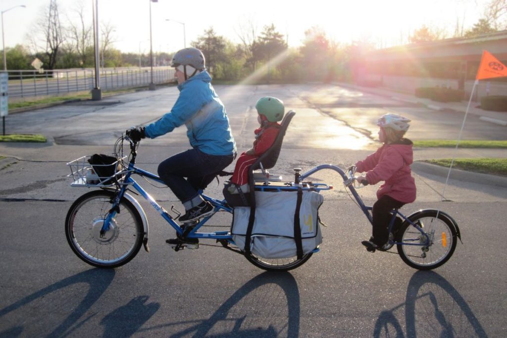 trailer bicicletta uomo bambini